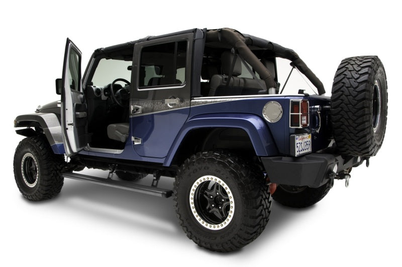 AMP Research PowerStep Automatic Running Board for Jeep Wrangler JK 4-Door (2007-2018) - Black