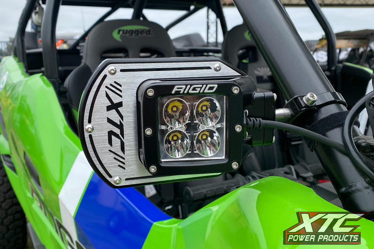 XTC Power Products SIX12 Billet Side Mirrors with Amber Backlighting for UTVs – Fits Polaris RZR, Can-Am Maverick, Yamaha YXZ, and More