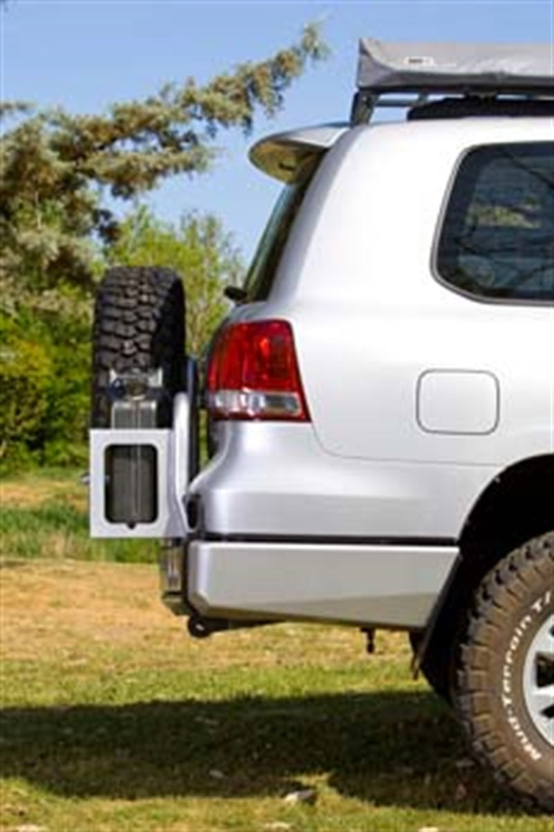 ARB Rear Bumper for 200 Series Toyota Land Cruiser (2007-2015) – Textured Black Steel with Tow Hitch and Recovery Points