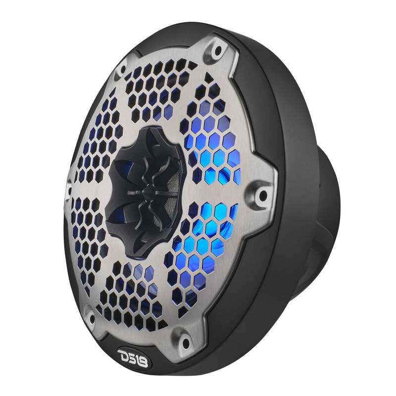 DS18 NXL-M Series Marine and Powersports 6.5-inch 2-Way Speaker with RGB LED Lighting - Black Finish