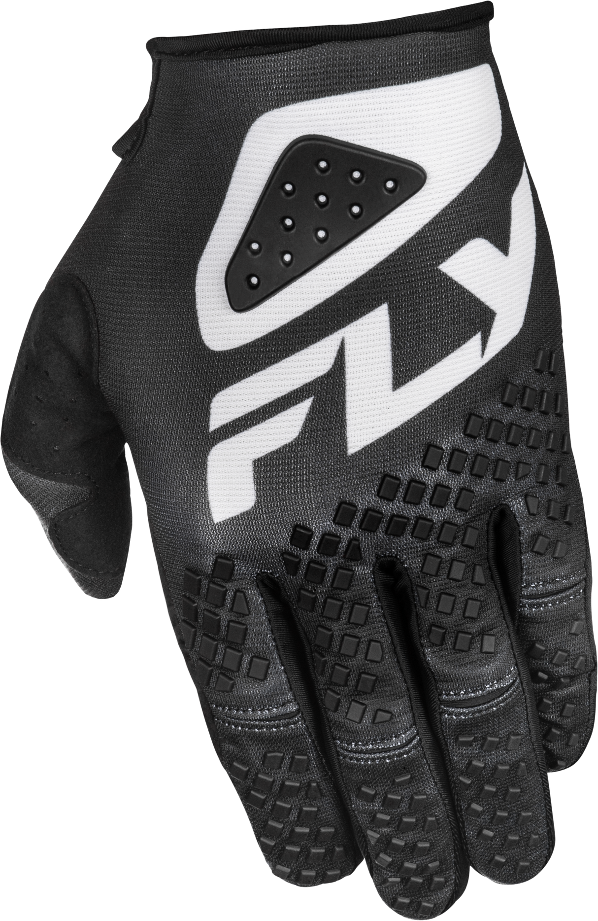 Fly Racing Kinetic Sym Gloves Black/White - Lightweight Race Gloves for Motorsports
