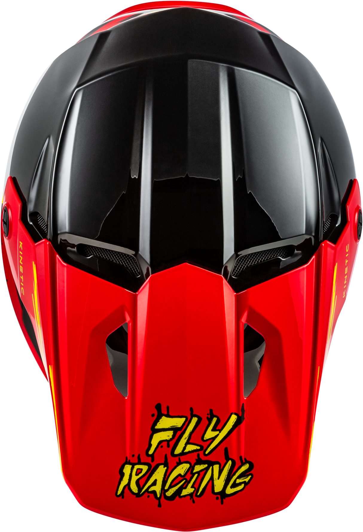 Fly Racing Youth Kinetic Surge Helmet Black/Red/Yellow for Off-Road Motorcycles