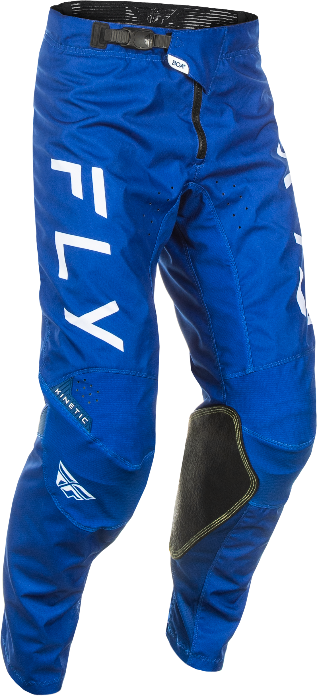 Fly Racing Kinetic Center Pants Navy/White Size 32 – Motorcycle Riding Gear with Ventilated Design and Adjustable Fit