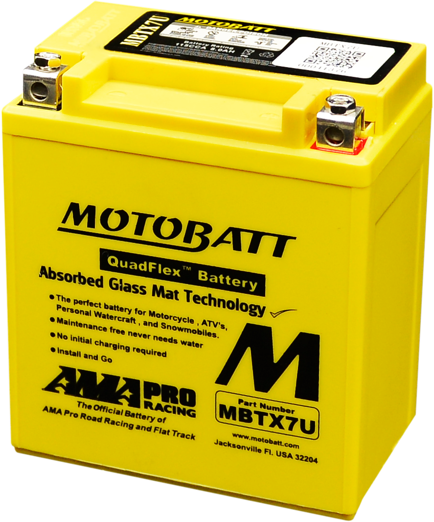 Motobatt MBTX7U Sealed AGM Battery for Motorcycle, ATV, and Powersports Vehicles