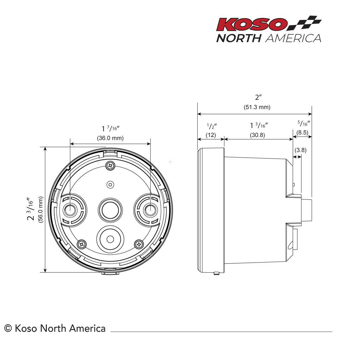 KOSO Tnt 05s D48 Speedometer with Multi-Function Display for Kawasaki Ninja 300, ZX-6R, and Z1000 (Part BA086001)