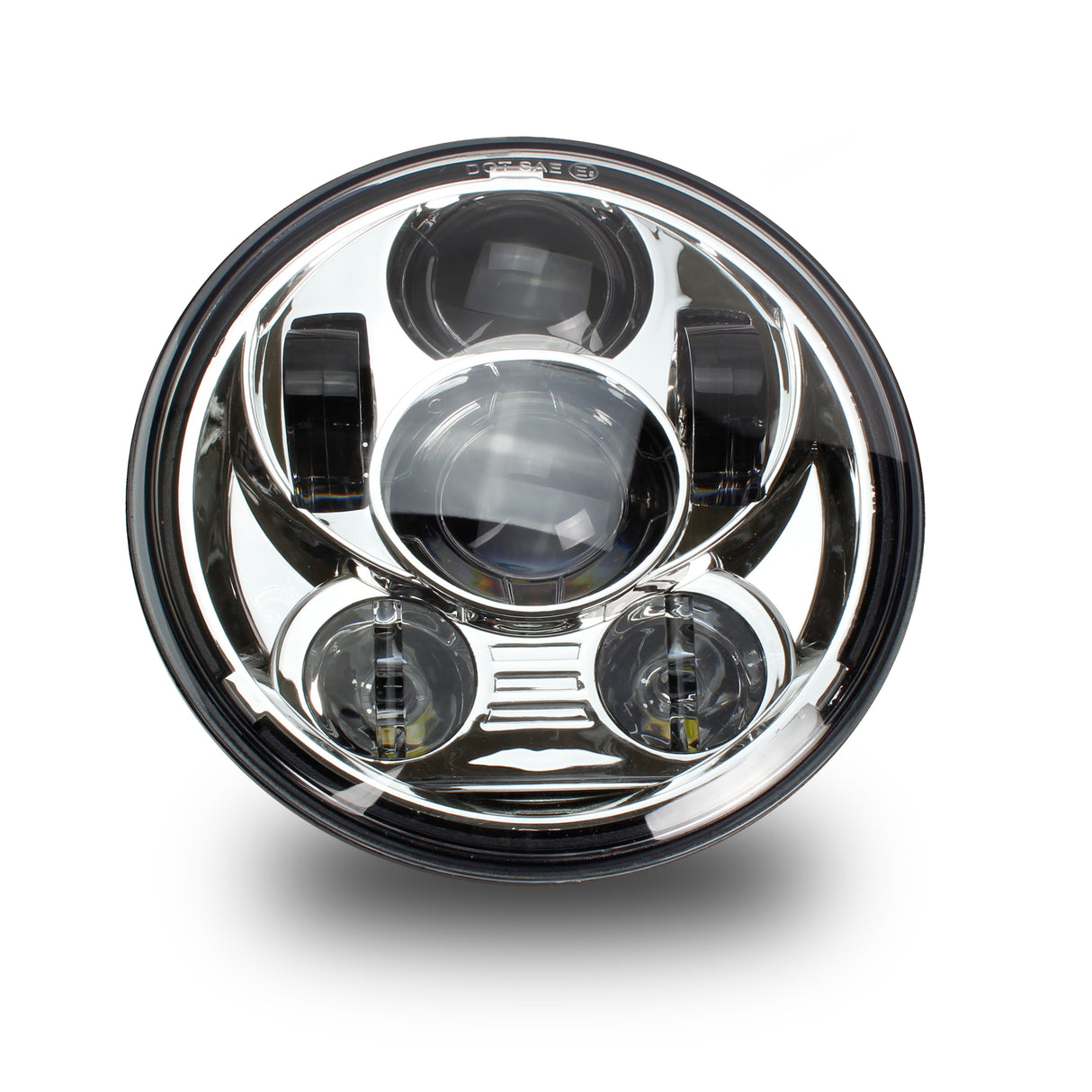 CYRON ABIG5-B6KC 5.75 inch Chrome Headlight with Six Projectors for Motorcycle and ATV