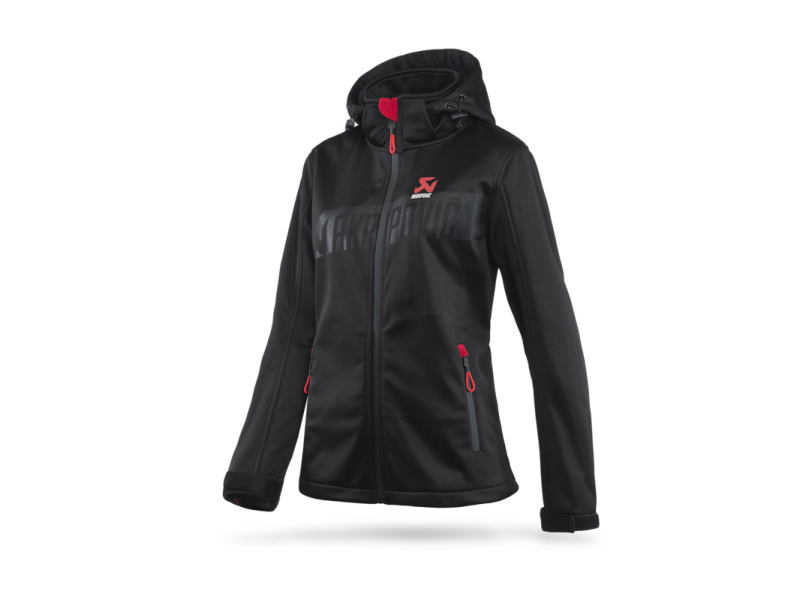 Akrapovic Women's Corpo Softshell Jacket in Black – Size M