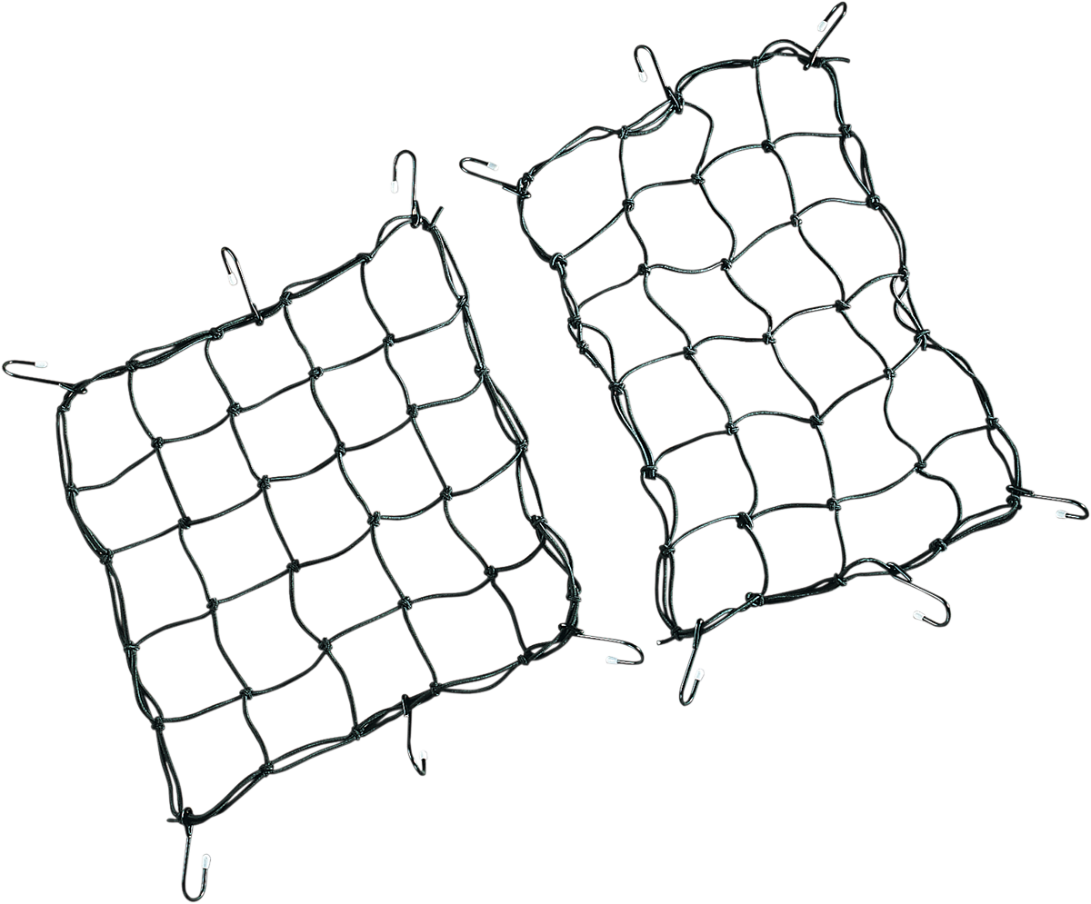 Drag Specialties Cargo Net 12 x 17 inches with 6 Hooks for Motorcycles, Part Number 10-6101B-HC4