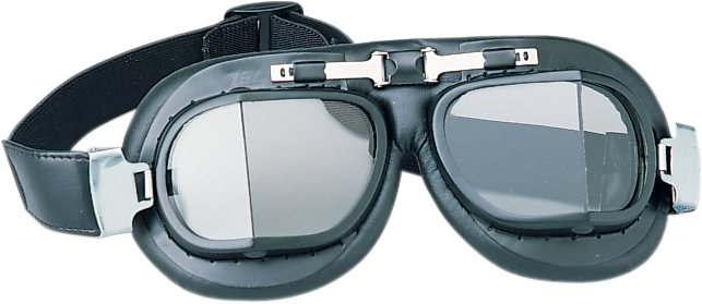 DRAG SPECIALTIES Red Baron Goggle - Flat Black with Tinted Lens for Motorcycle Helmets - Part Number 220001-BX3