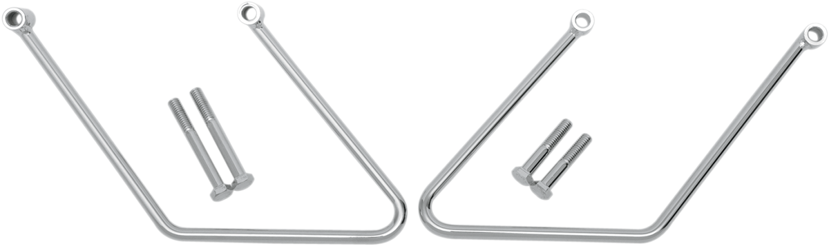 Drag Specialties Saddlebag Support for FX/FL 2000-2017 with Chrome-Plated Steel Brackets – Part 77-0131A