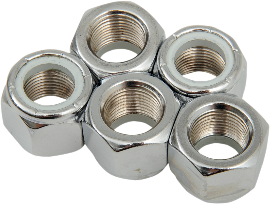 DRAG SPECIALTIES Nylon Chrome Insert Nuts - 5/8"-18 for Harley-Davidson and Custom Motorcycles (Part MPB281)