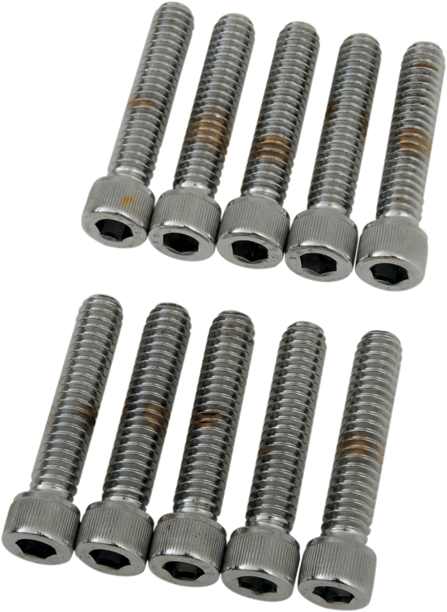 Drag Specialties MPB182 Coarse-Thread Socket-Head Bolts for Harley-Davidson Motorcycles, 1/4-20 x 1-1/4 inch