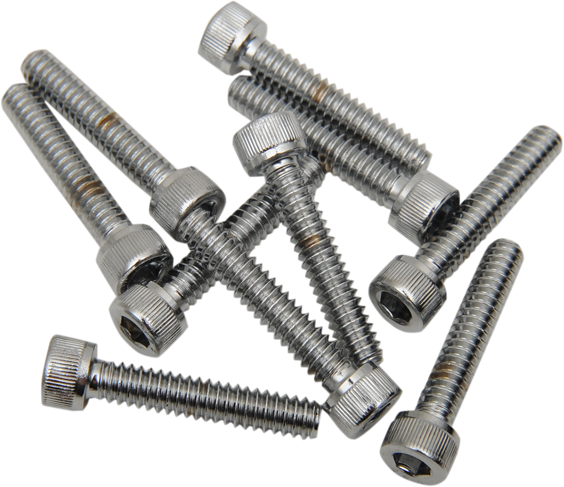 DRAG SPECIALTIES MPB196 Replacement Socket-Head Bolts for Harley-Davidson Motorcycles, #10-24 x 1-1/4 inch, 10 Pack