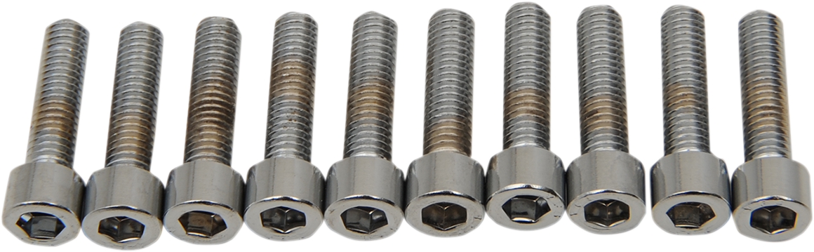 DRAG SPECIALTIES MPB202S Replacement Socket-Head Bolts for Harley-Davidson Motorcycles, #10-32 x 3/4", 10 Pack
