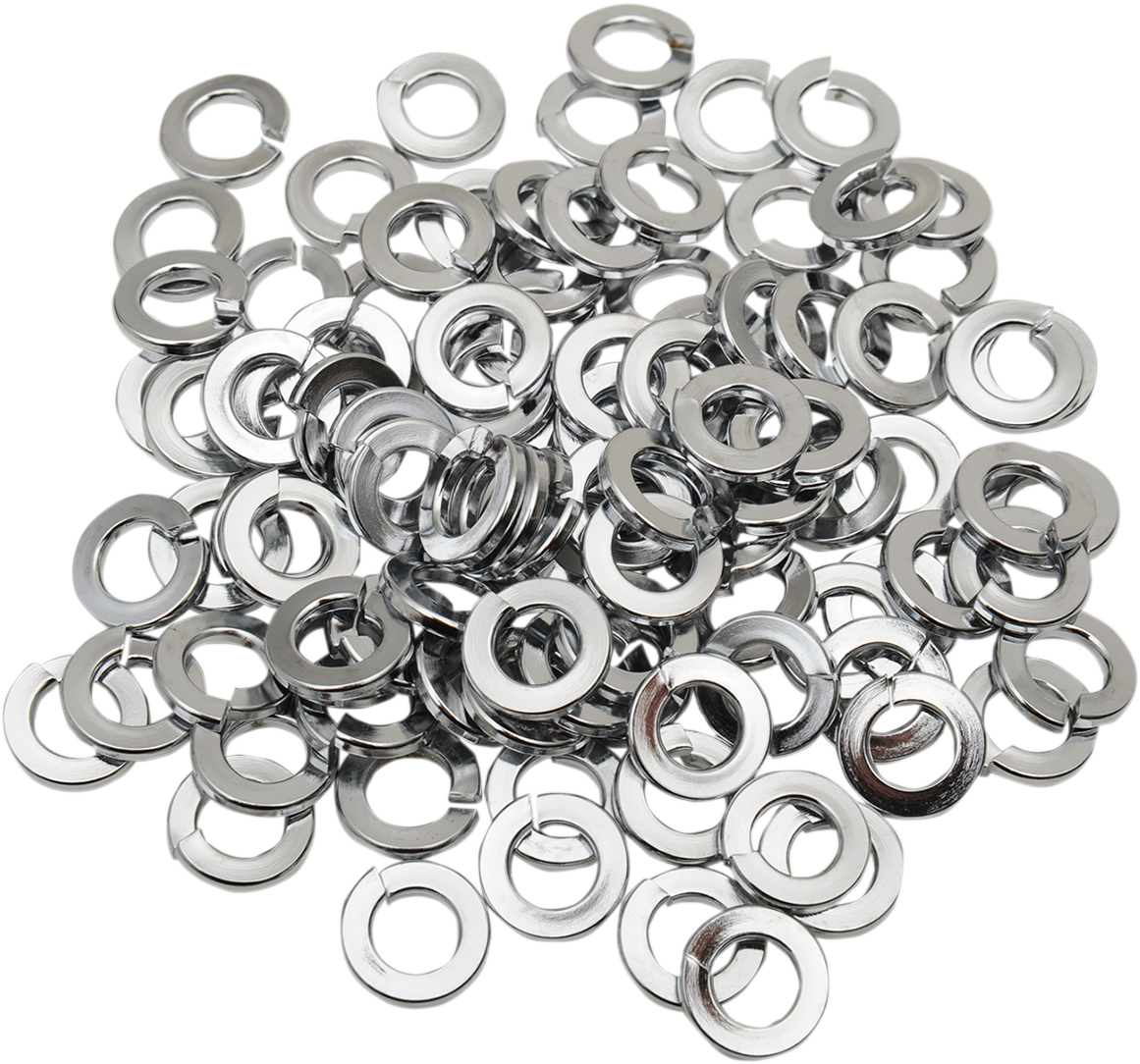 DRAG SPECIALTIES Lock Washers - 1/4 inch Chrome MPB171 for Harley Davidson and Custom Motorcycles