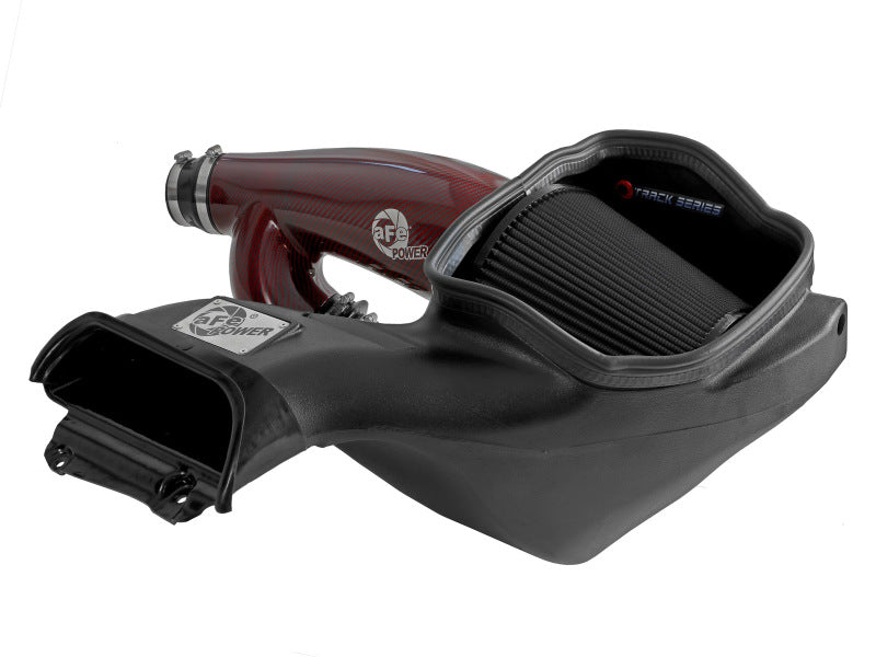 aFe Power Track Series Red Kevlar and Carbon Fiber Intake System with Pro 5R Filter for Ford F-150 2021-2022 3.5L V6
