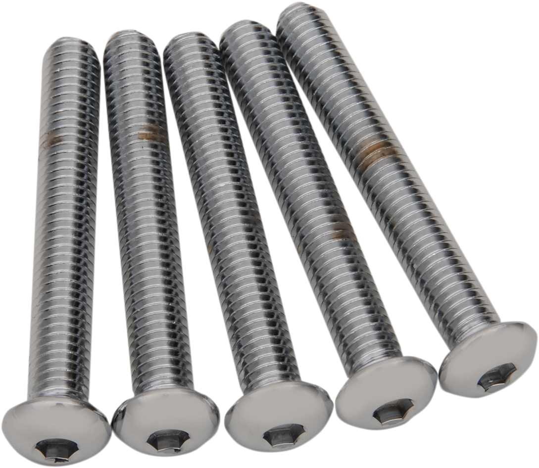 Drag Specialties MPB836 Button Head Replacement Bolts - 3/8"-16 x 3" - 5 Pack for Harley-Davidson Motorcycles