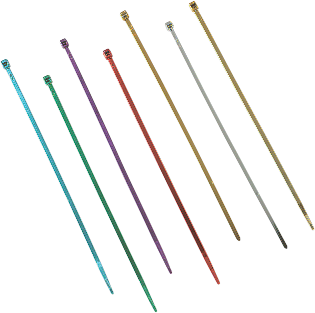 DRAG SPECIALTIES 10-6010C-10-HC3 Chrome 7-Inch Cable Ties - 10 Pack for Harley Davidson Motorcycles