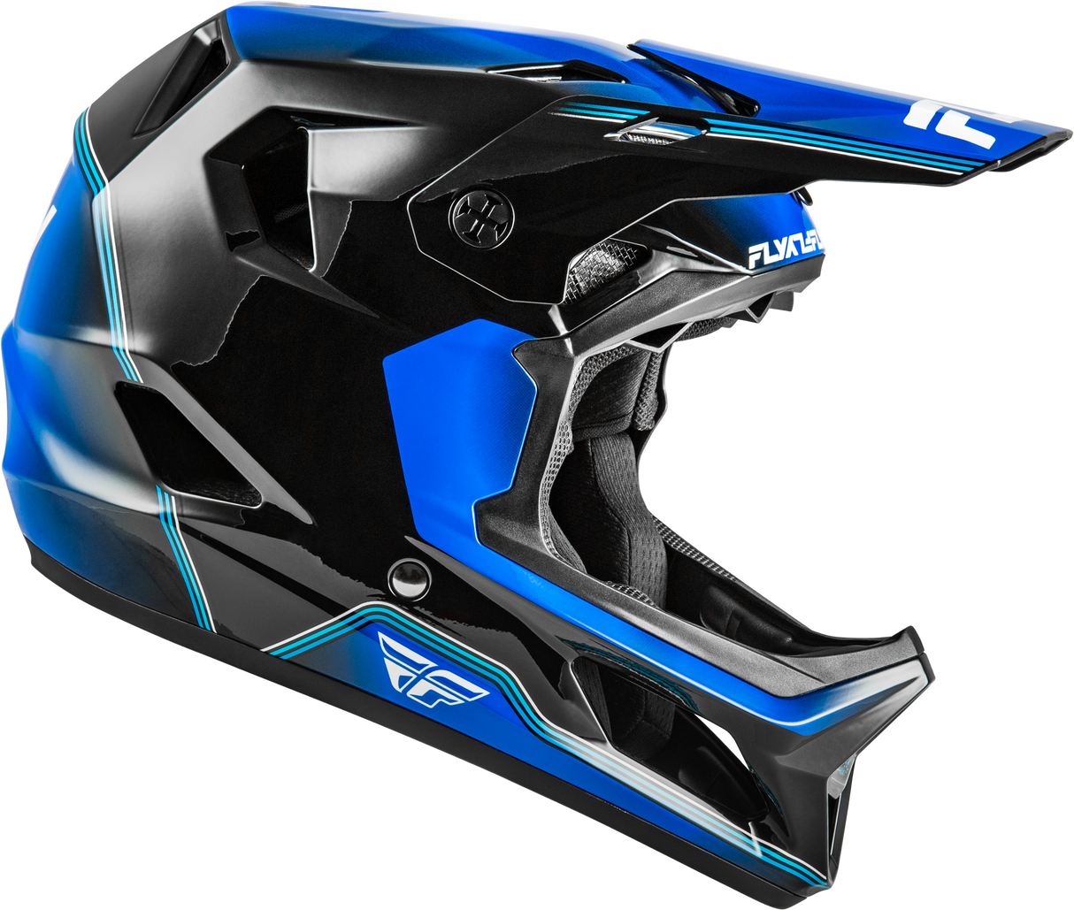 Fly Racing Rayce Repeat Bicycle Helmet Black/Blue XS - Lightweight and Certified for Safety