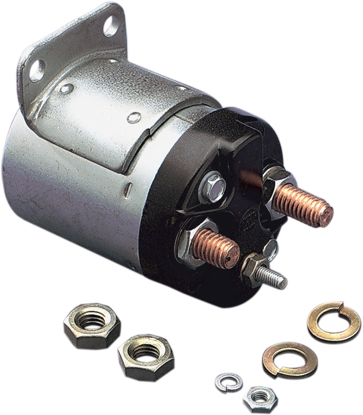DRAG SPECIALTIES Harley Davidson MC-DRAG036 Starter Solenoid with Zinc-Finished Moisture-Proof Case for Harley Models