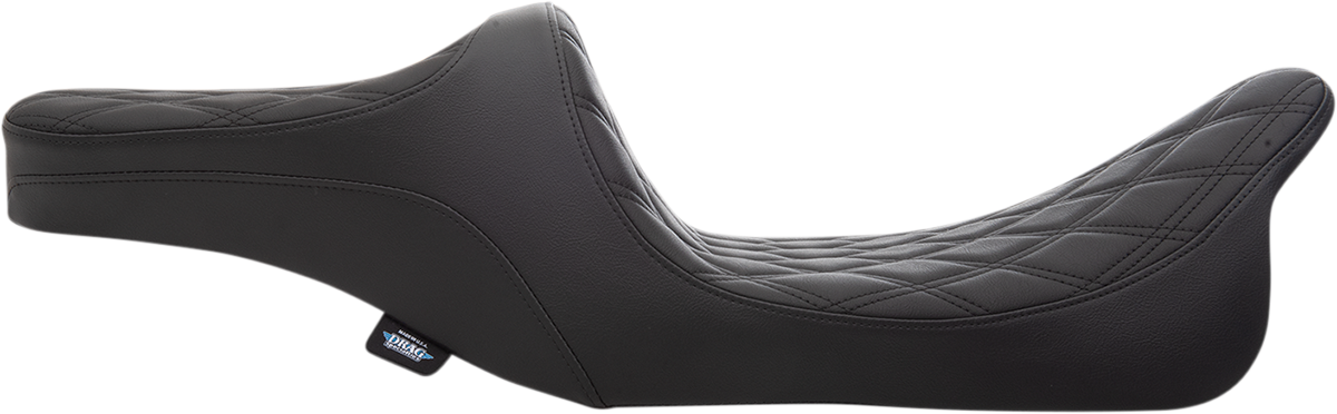 Drag Specialties Seats Predator III 2-Up Seat - Double Diamond Black Thread for Harley-Davidson FL 1999-2007