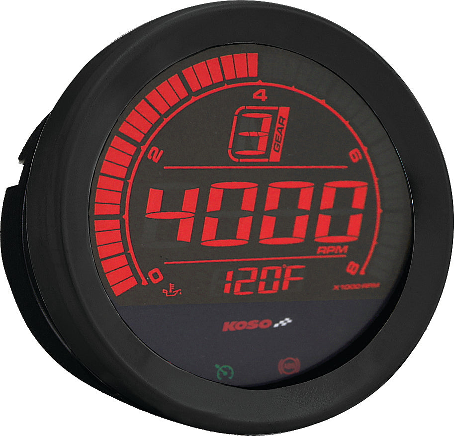 KOSO Digital Gauge Cluster with 4-inch Speedometer and Tachometer for Harley-Davidson FLHTC and FLHTCU (2004-2013)