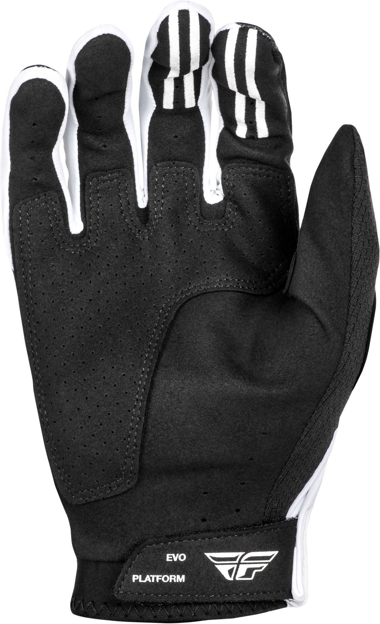 Fly Racing Evolution DST Gloves Black/White XL – Motorcycle Racing Gloves with Adjustable Closure and Touch Screen Compatibility