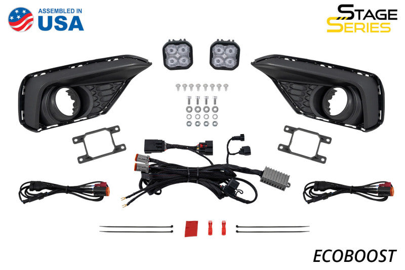 Diode Dynamics 2028 Ford Mustang EcoBoost SS3 Add-On Fog Lamp Kit Yellow Pro