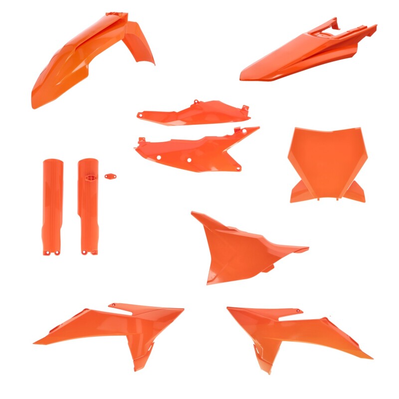 Acerbis 2025 KTM 125-450 SX, SX-F, XC, XC-F Full Plastic Kit - 16 Inch Orange, Fits KTM Models
