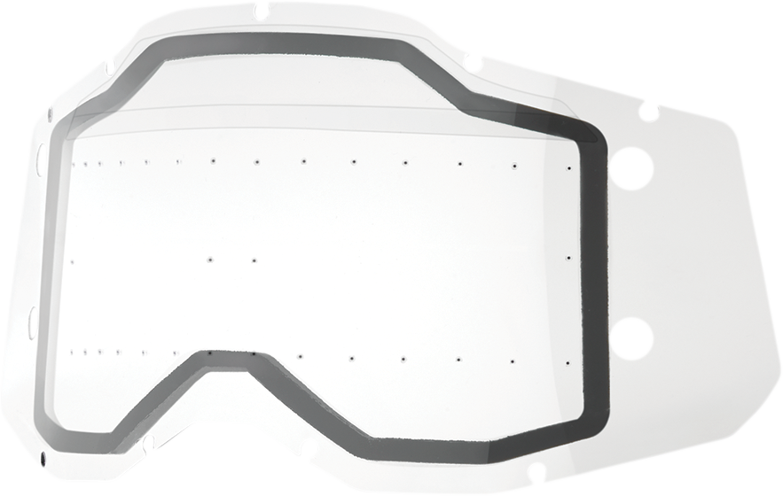 100% Accuri 2, Racecraft 2 & Strata 2 Forecast Dual Lens Replacement - Clear (Part #59101-00001)