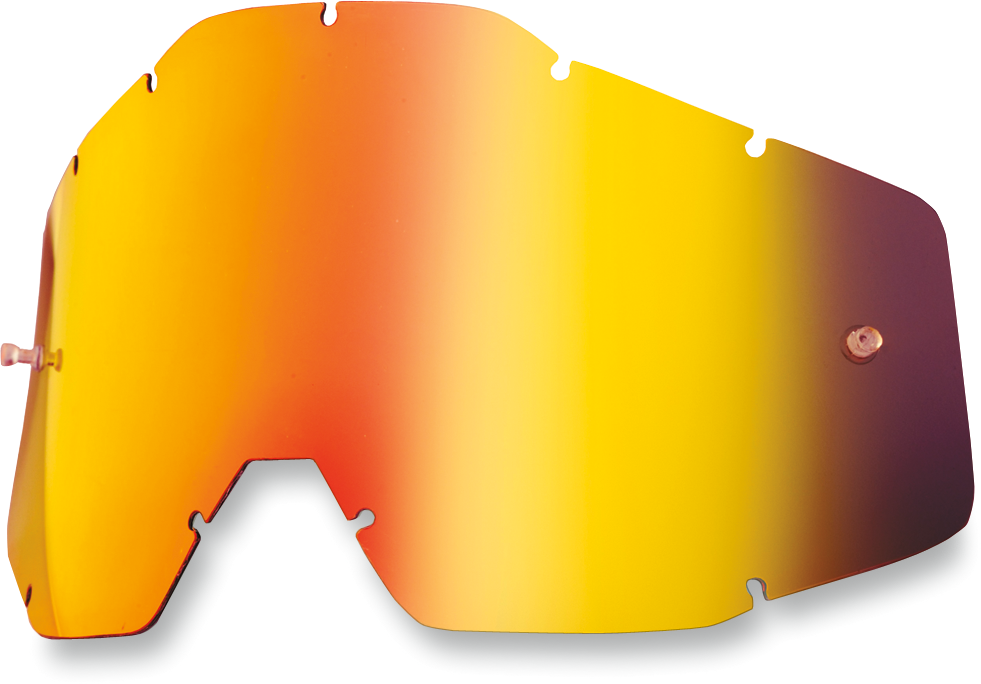 100% Accuri/Strata/Racecraft Red Mirror Lens - Part Number 59006-00002, Compatible with Motorcycle Helmets