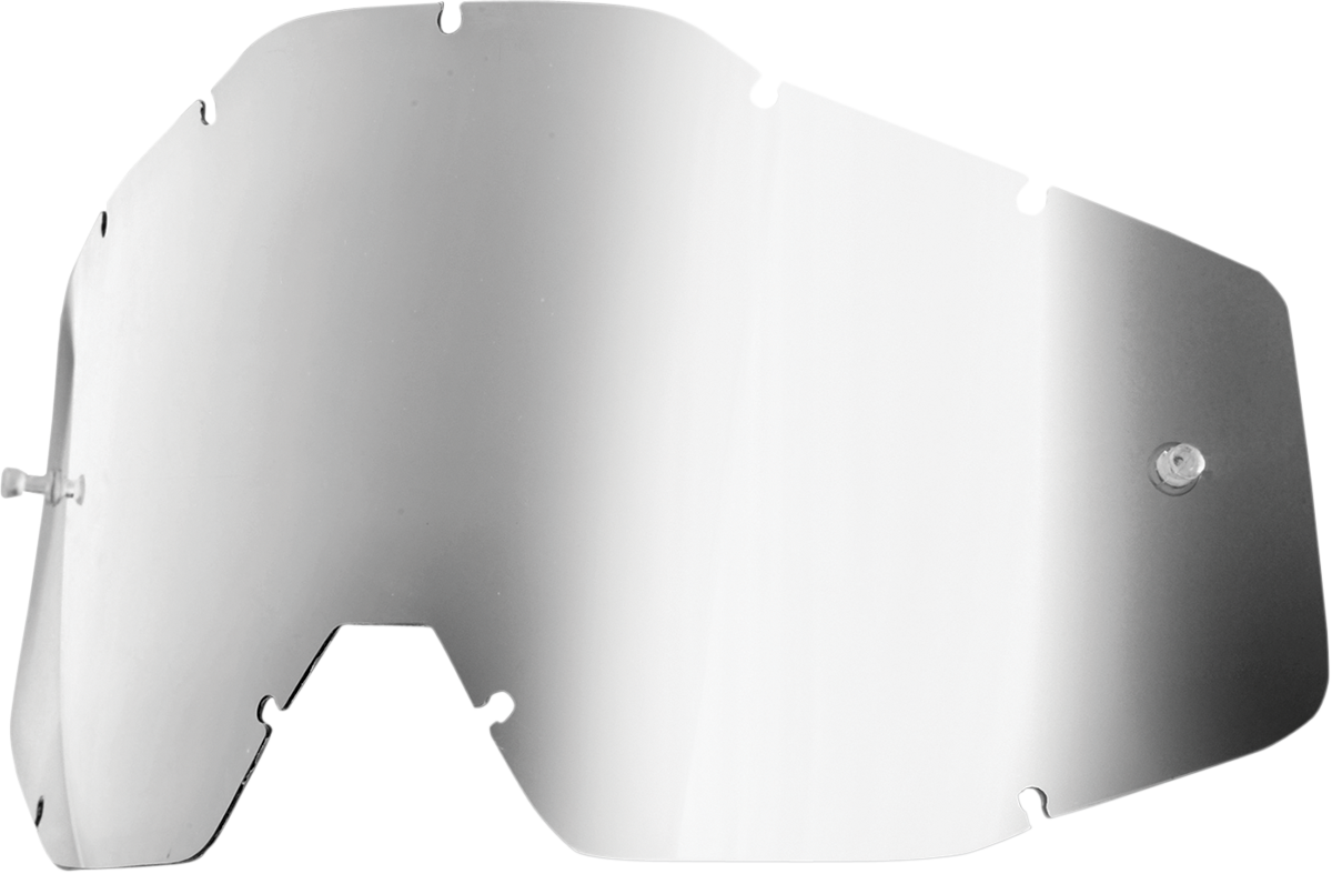100% Accuri/Strata/Racecraft Silver Mirror Lens - Part Number 59006-00003, Fits Multiple ATV and Motorcycle Helmets