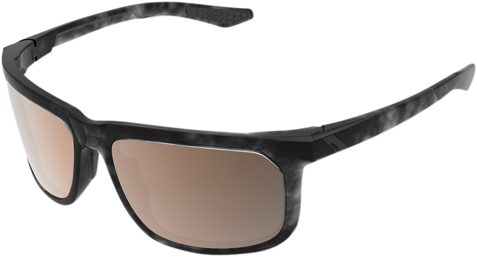 100% Hakan Matte Black Havana Sunglasses with Bronze Lenses - Designed for Optimal Protection and Comfort