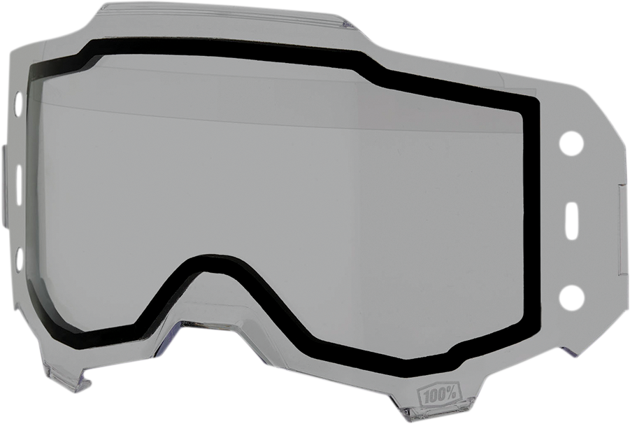 100% Armega Forecast Lens - Dual Pane Smoke - Fits 100% Armega Goggles (Part Number: 59064-00002)