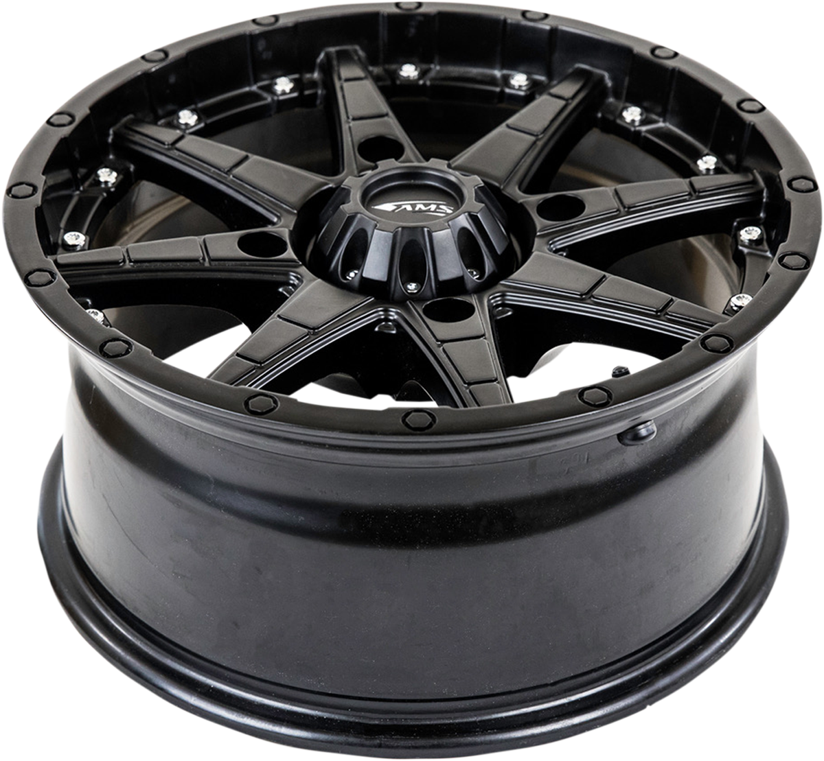 AMS Roll'n 105 15x7 Black Wheel with 5+2 Offset for Ford F-150, Dodge Ram, Chevy Silverado (Part #5707-046AS)