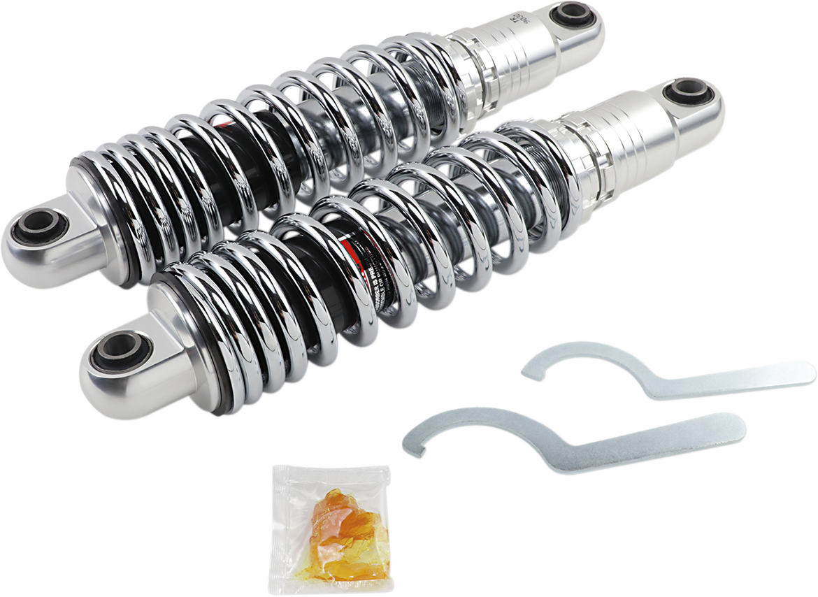 Drag Specialties Shock C16-0154H - Premium Ride-Height Adjustable 13 Inch Heavy Duty Shock for Harley-Davidson Touring Models