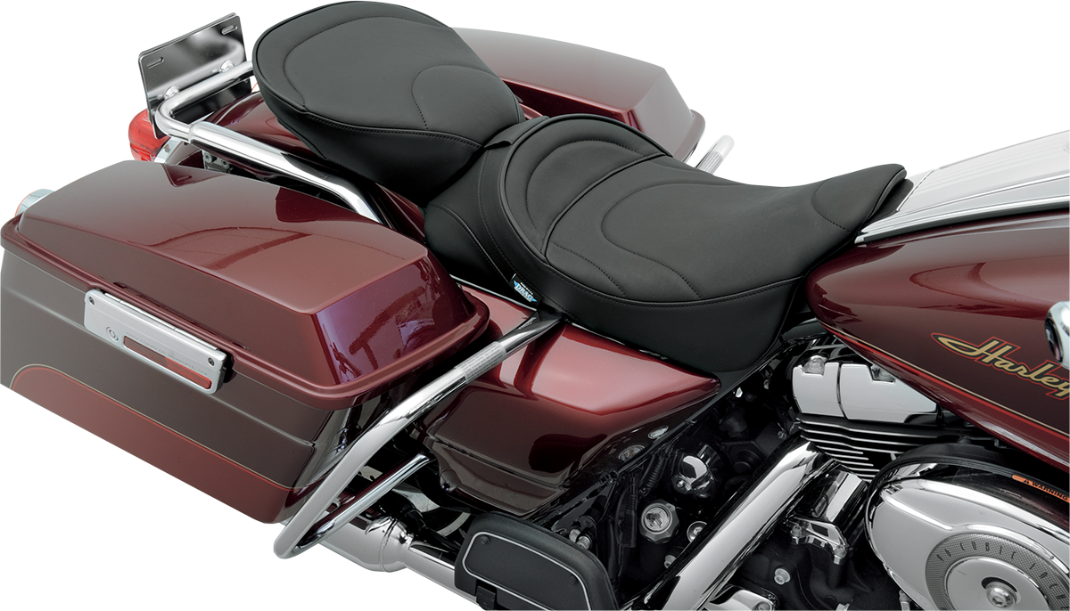 Drag Specialties Seats Pillion Seat - Mild Stitched Wide Fit for Harley-Davidson FL Models 1999-2022 - Part 0801-0467