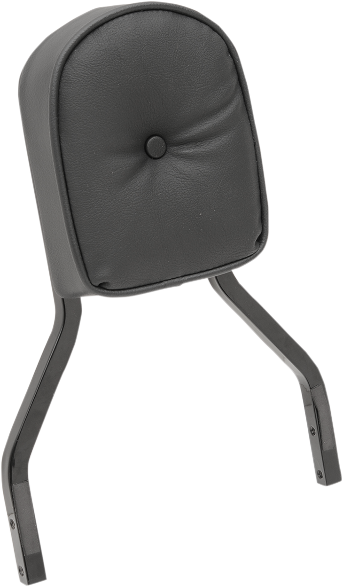 Drag Specialties Seats Sissy Bar Pad - Short Pillow with Piping - Black for Harley-Davidson and Custom Motorcycles, Part 0822-0301
