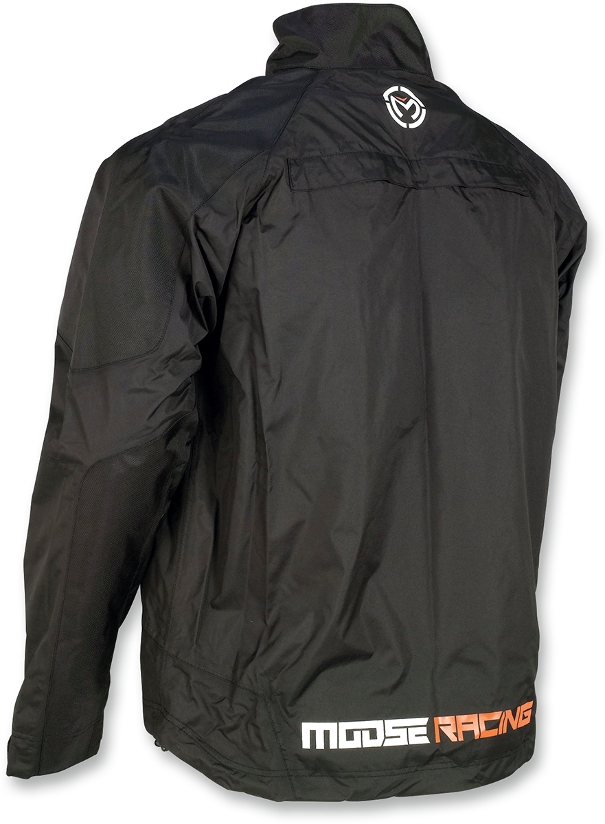 MOOSE OFFROAD Youth XC1 Rain Jacket - Black, US 7/8 - Waterproof and Windproof Outerwear