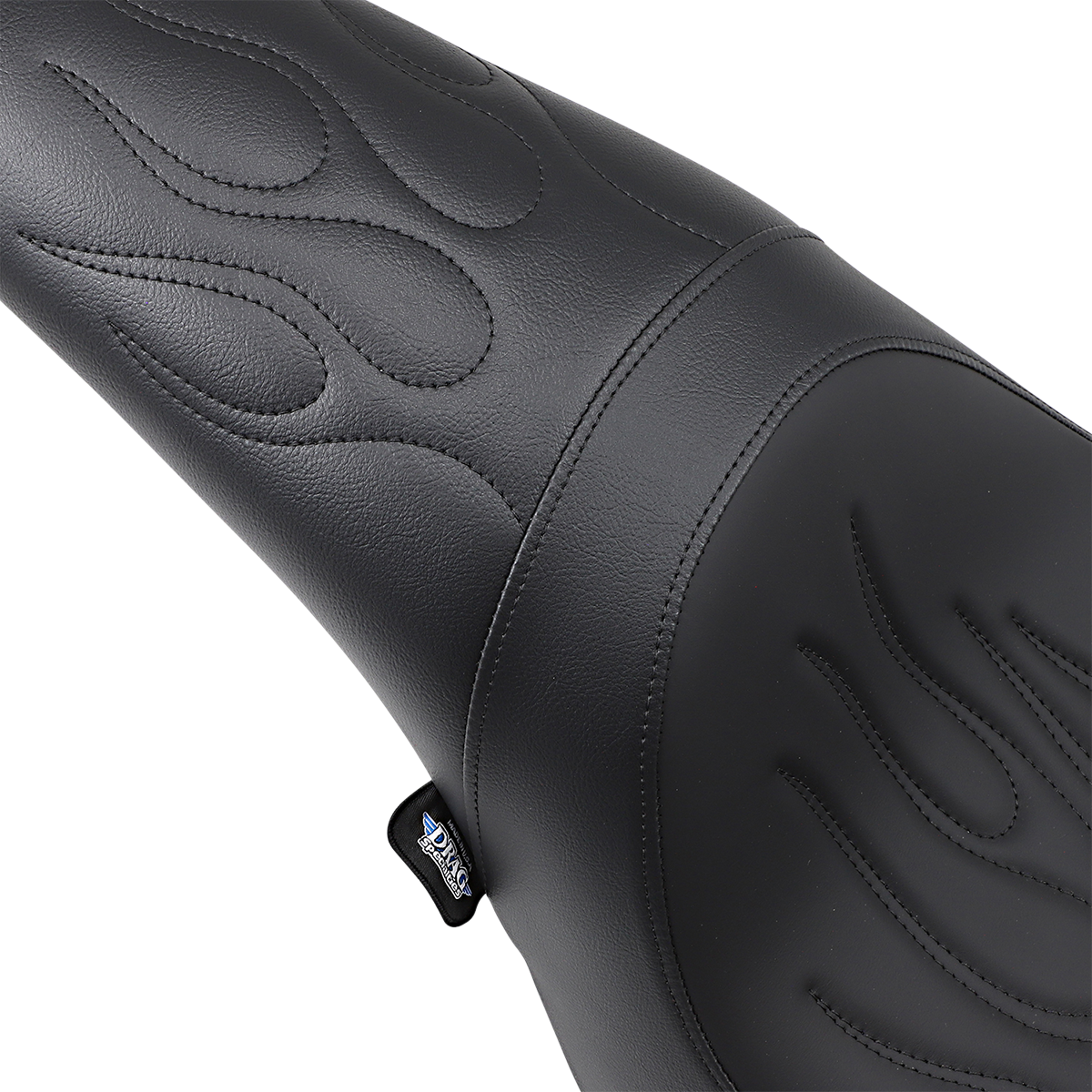 DRAG SPECIALTIES SEATS Predator Seat - Black Flame Stitched for Harley FL/FX 2006-2017