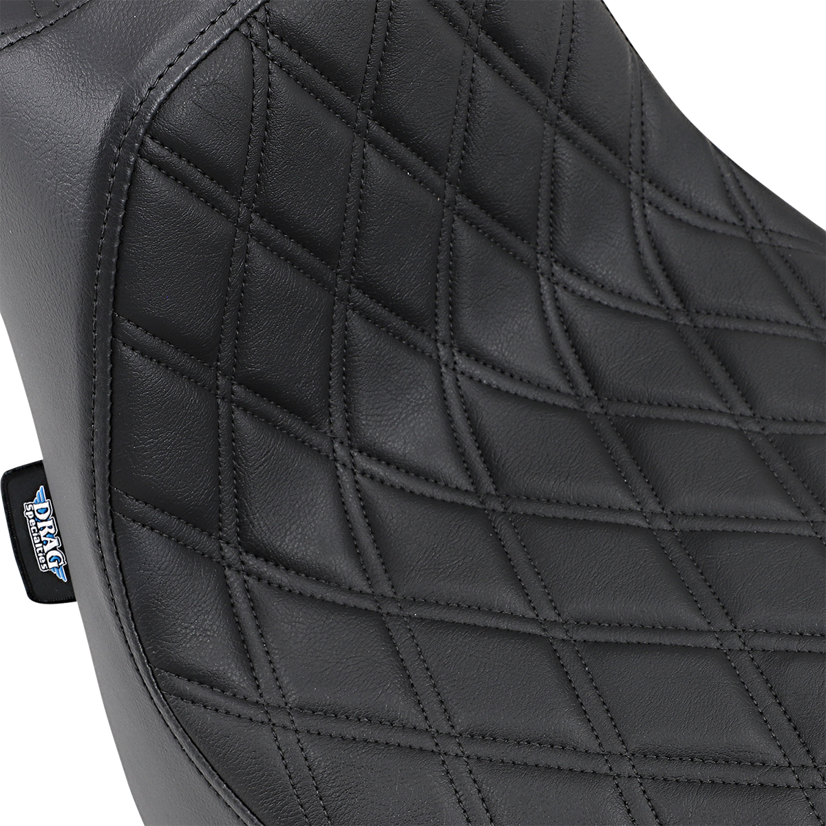Drag Specialties Seats Predator III Seat for Harley-Davidson FXFB/S '18-'23 - Double Diamond Black Stitched