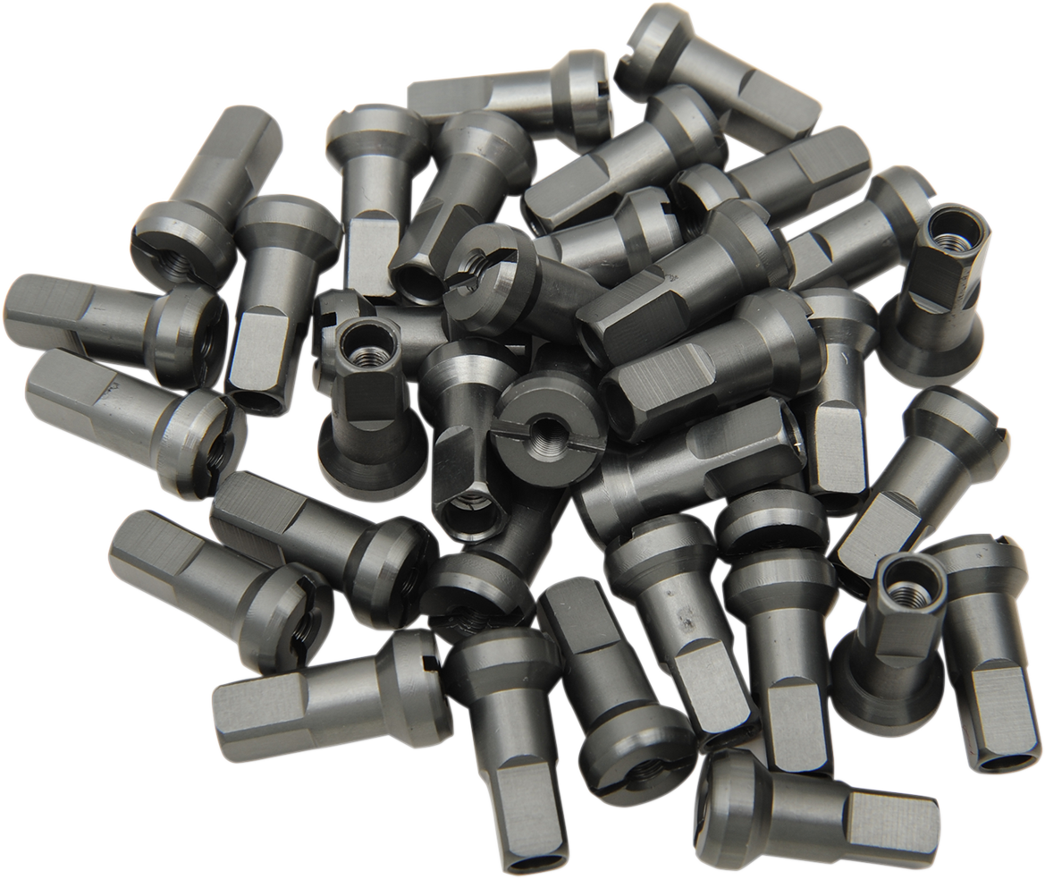 MOOSE OFFROAD Spoke Nipples - MX1 - Titanium Gray - 9 Gauge - Set 24-940