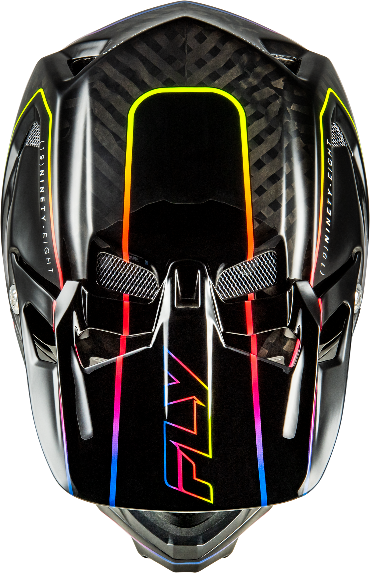 Fly Racing Werx R Flow Carbon Helmet - Black Carbon/Black with Multi Visor, Extra Large Fit for Mountain, BMX, and Cycling