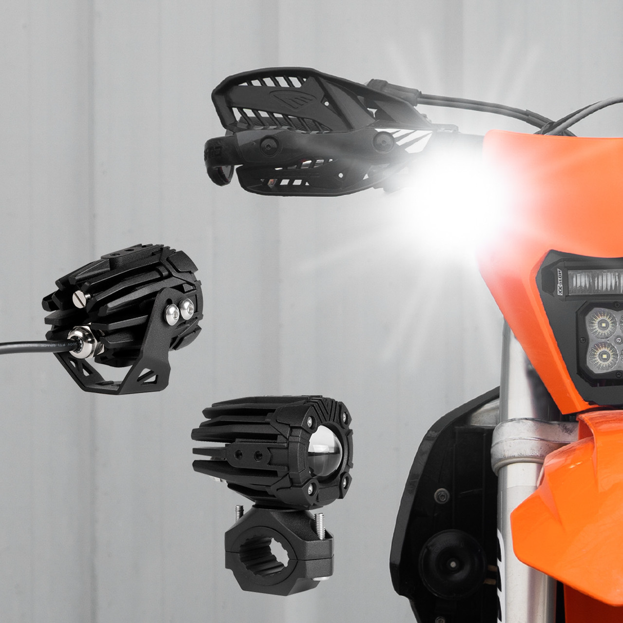 XK GLOW Dual LED Driving Light 2-inch White and Amber for UTVs, ATVs, and Motorcycles