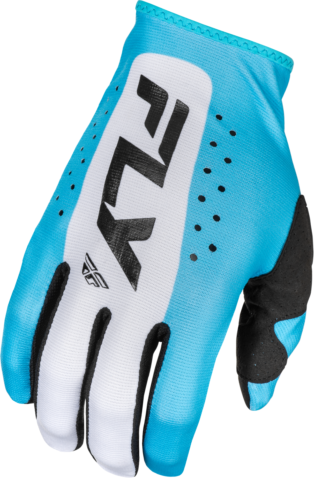 Fly Racing Lite Gloves for Offroad Motorcycles - Size Small, Blue/White/Black