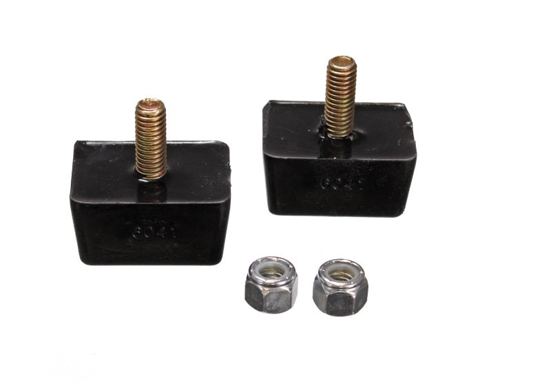 Energy Suspension Hyper-Flex Universal Black 7/8 in. H x 1-7/8 in. L x 1-3/8 in. W Low Profile Rectangular Bump Stops for Automotive Suspension