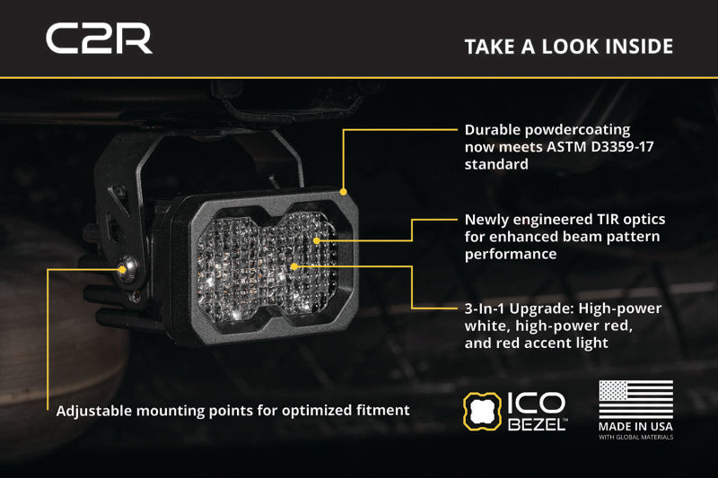 Diode Dynamics C2R White Flood Standard LED Pod (Single)