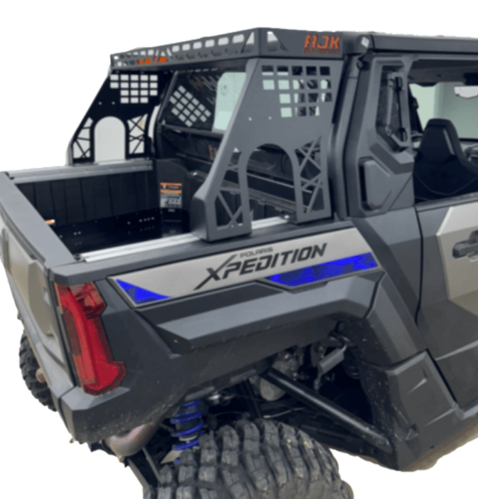 Polaris Xpedition Headache Rack 1/2 Rack by AJK Offroad Right Side View of Rack