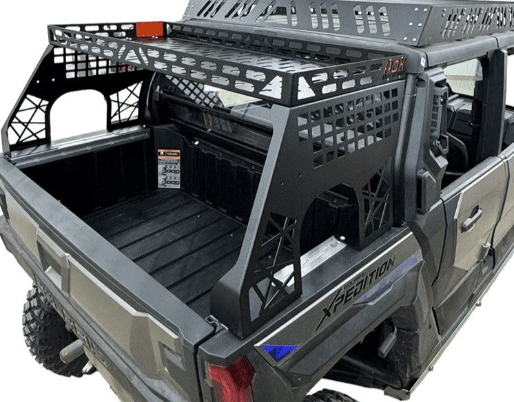 Polaris Xpedition Headache Rack 3/4 Rack by AJK Offroad Right Side Back View