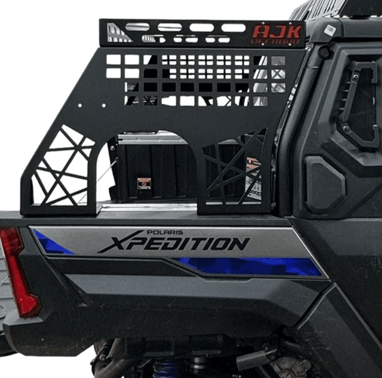 Polaris Xpedition Headache Rack 3/4 Rack by AJK Offroad Side View with no Accessories